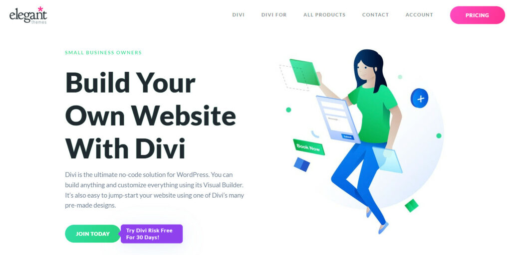سایت تجارت الکترونیک با DIVI